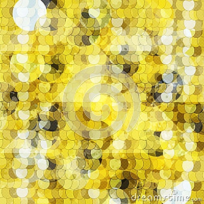 Yellow small circles geometric pattern Vector Illustration