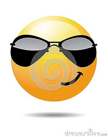 Yellow smiley face Vector Illustration