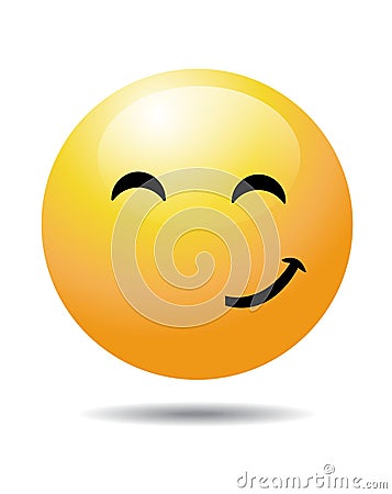 Yellow smiley face Vector Illustration