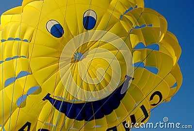 Yellow smiling balloon dome Stock Photo