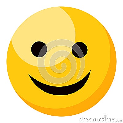 Yellow Smiling Happy Face Emoji Isolated Vector Vector Illustration