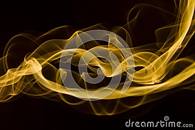 Yellow Smoke abstract Stock Photo