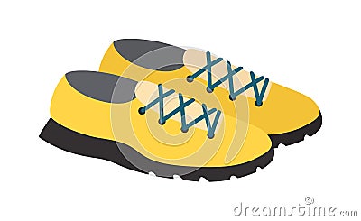 Yellow sneakers vector illustratioon. Vector Illustration