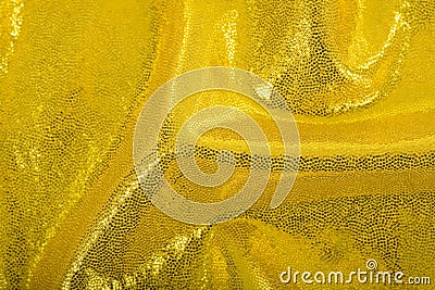 Yellow Spandex with Spangles Stock Photo