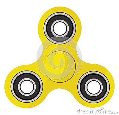 Yellow spinner, icon Vector Illustration