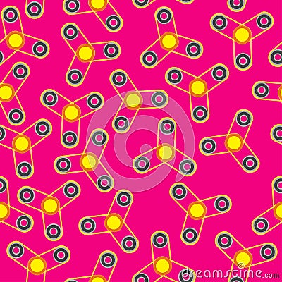 Yellow spinner with a transparent center. Vector Illustration