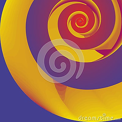 Yellow spiral Vector Illustration