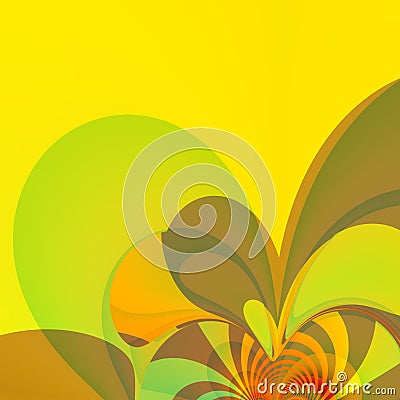 Yellow splash presentation background. Colored wall paper. Floral style print. Swirl joy. Pretty simple drops. Cartoon style. Cartoon Illustration