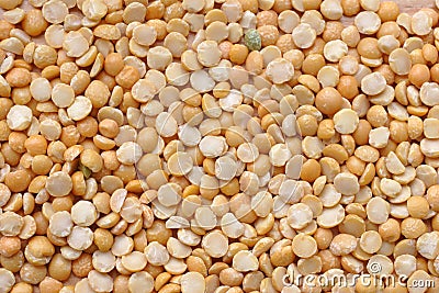 Yellow split peas Stock Photo