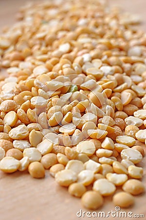 Yellow split peas Stock Photo