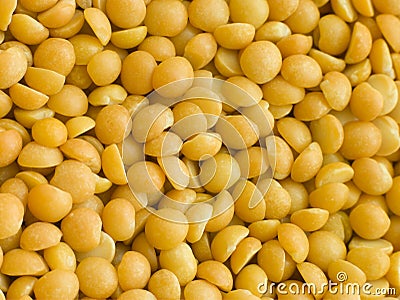 Yellow Split Peas Stock Photo