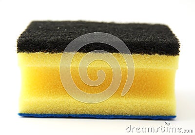Yellow sponge Stock Photo