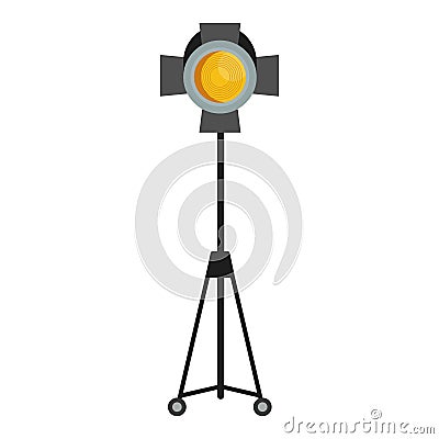 Yellow spotlight for film studio Vector Illustration