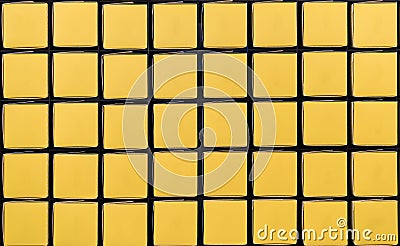 Yellow square boxes in grid pattern with copy space Stock Photo