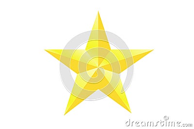 Yellow star icon on white background. Illustration design Stock Photo