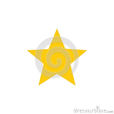 Yellow star icon on white. Vector illustration Vector Illustration