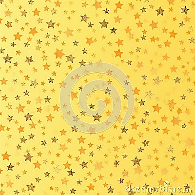 Yellow stars on yellow background, copy space, spark, light Stock Photo