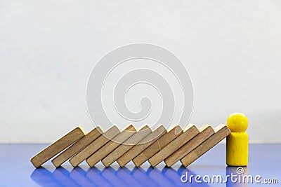 The yellow stick. Stock Photo