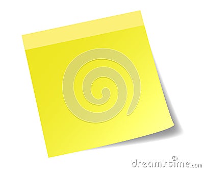Yellow stick note paper Vector Illustration