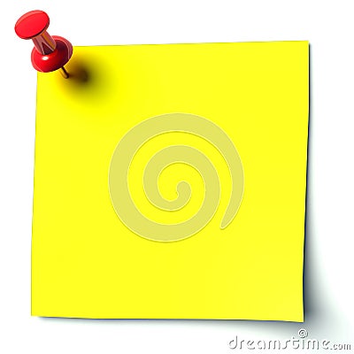 Yellow sticker Stock Photo