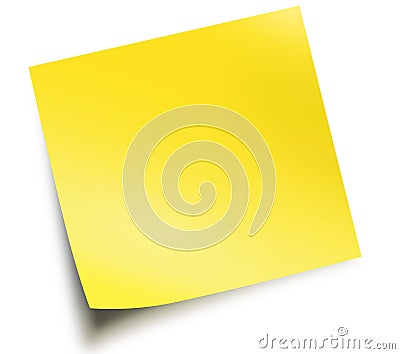 Yellow sticky note Stock Photo