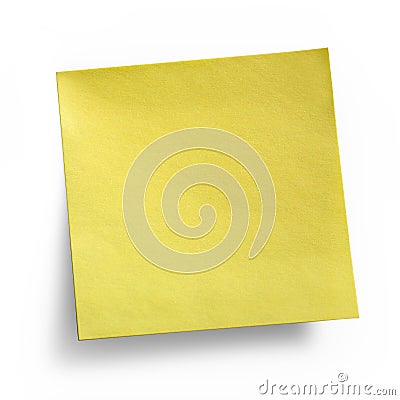 Yellow Sticky Note Stock Photo