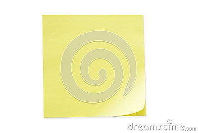Yellow Sticky Note Stock Photo