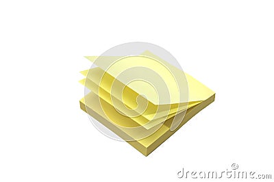 Yellow sticky note paper pack Stock Photo