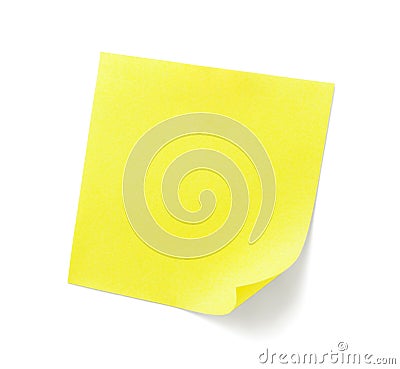 Yellow sticky note Stock Photo