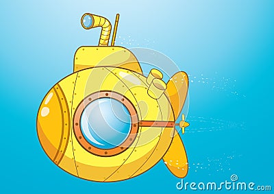 Yellow submarine. Graphic vector design. Vector Illustration