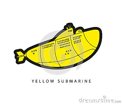 Yellow submarine icon Vector Illustration