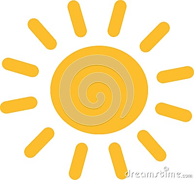 Yellow sun icon Vector Illustration
