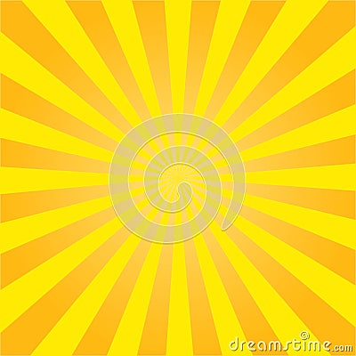 Yellow sun rays. Radial retro background. vector eps10 Stock Photo