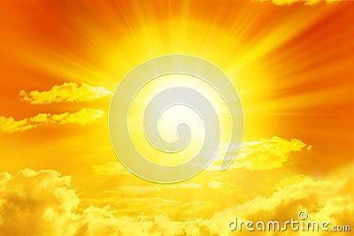 Yellow Sun Sky Stock Photo