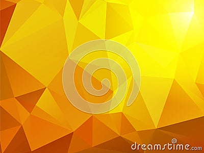 Yellow sun triangular background Vector Illustration
