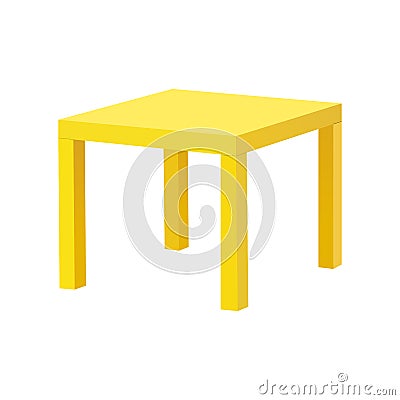 Yellow table Vector Illustration