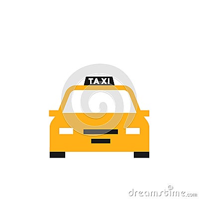 Yellow taxi icon Vector Illustration