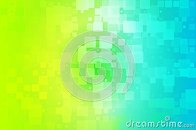 Yellow teal blue green shades glowing various tiles background Vector Illustration