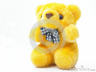 Yellow teddy bear Stock Photo