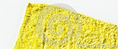 Yellow textile texture coarse towel fabric, fabric shooting background Stock Photo