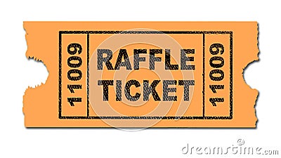 Raffle Ticket Isolated Vector Illustration