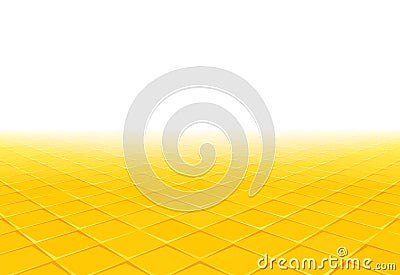 Yellow tile perspective background Vector Illustration