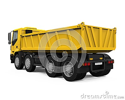 Yellow Tipper Dump Truck Stock Photo