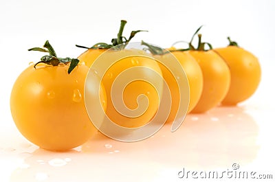 Yellow tomatos Stock Photo