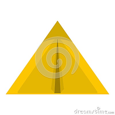 Yellow tourist tent for travel and camping icon Vector Illustration