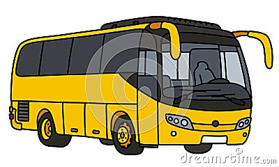 The yellow touristic bus Vector Illustration