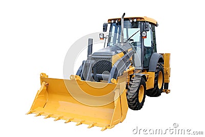 Yellow tractor Stock Photo