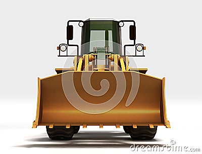 Yellow Tractor Stock Photo