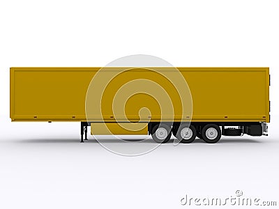 Yellow trailer Stock Photo