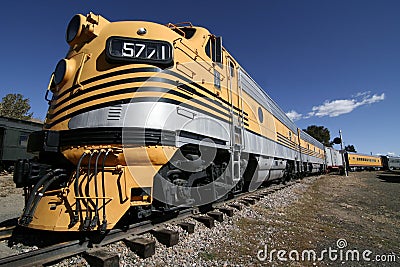 Yellow Train Stock Photo